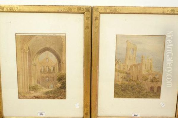 A Pair, Kirkstall Abbey - view 1