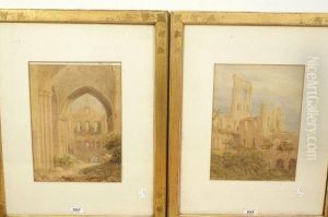 A Pair, Kirkstall Abbey by Joseph Rhodes