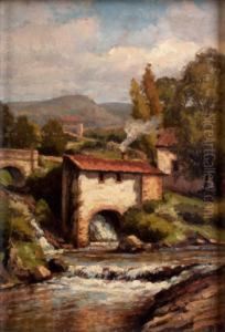 Molino Y Puente De Carretera Molino Y Puente De Carretera