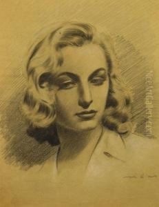 "retrato De Dama" by Federico Ribas Montenegro