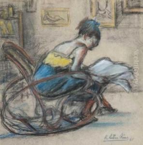 Muchacha En Mecedora