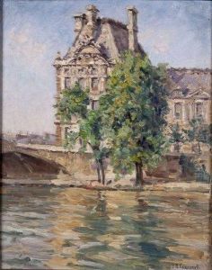 Le Louvre Vue De La Seine by Jules Ribeaucourt