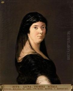 Retrato De Rita Luna Y Retrato De Mariano Querol. (pareja) by Jose Ribelles Y Helip