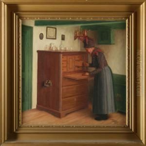 Interior With Woman, Fanoe Interior With Woman, Fanoe