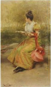 Dama En El Jardin by Roman Ribera Cirera