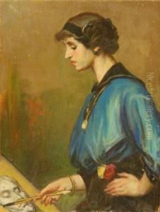 Retrato De Pintora by Jose Ribera