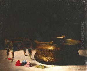Petit Cloisonne Et Cuivre by Germain Theodure Clement Ribot