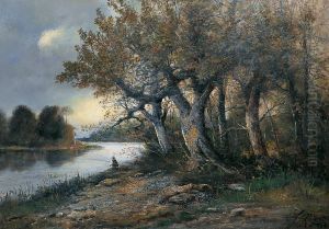 Pecheur Au Clair De Lune by Gustave Ricard