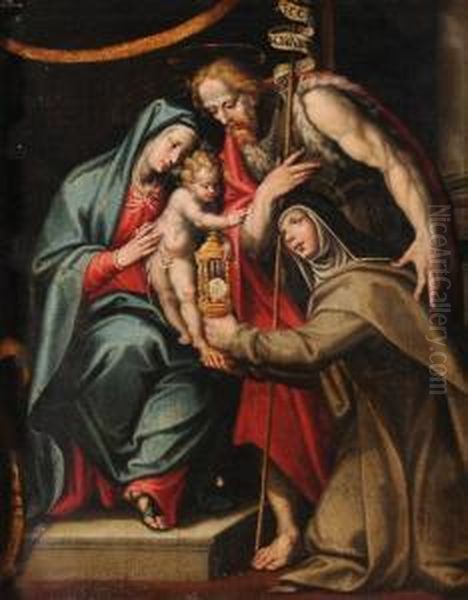 Madonna Col Bambino, San Giovanni Battista E Santa Chiara - view 1