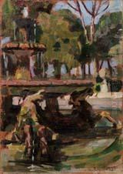 La Fontana Dei Cavalli A Villa Borghese - view 1