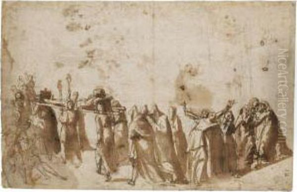 Recto: A Funeral Procession - view 1