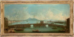 A View Of The Bay Of Naples, With The Ponte Nuovo
