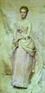 Portrait Of An Elegant Woman by William Morton J. Rice