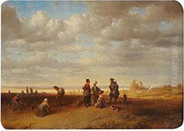 Kartoffelleser In Weiter Landschaft - view 1