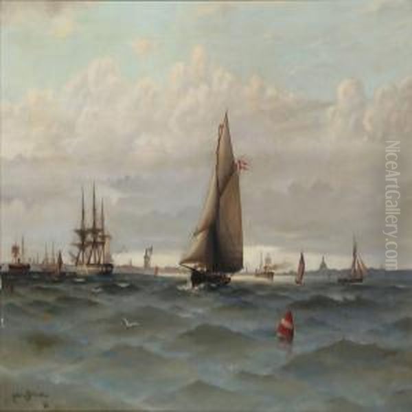 Several Ships On Copenhagen Roadstead - view 1