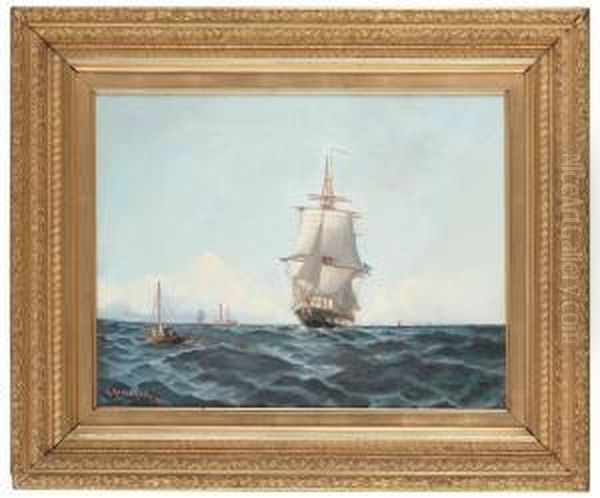 Swedish Ship At Open Sea - view 1