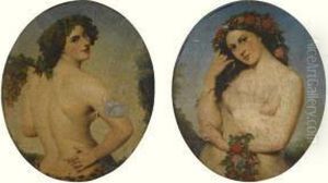 Personifications Of Summer And Autumn by Emma Gaggiotti Richards