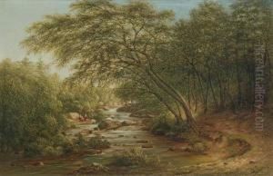 ''a Running Brook'' by Thomas Addison Richards