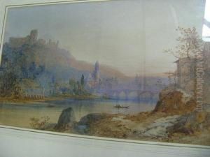 Heidelberg, The River At Sunset