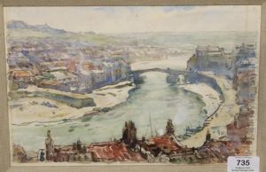 View Of The River Esk At Whitby by Frederick Stuart Richardson