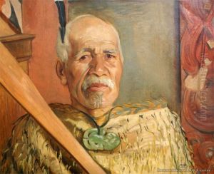 Maori Portrait by Harry Linley Richardson