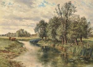 An Angler On A Riverbank An Angler On A Riverbank