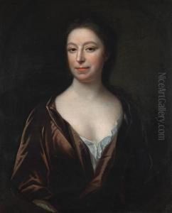 Portrait Of Lady Amy Danvers by Jonathan Ii Richardson