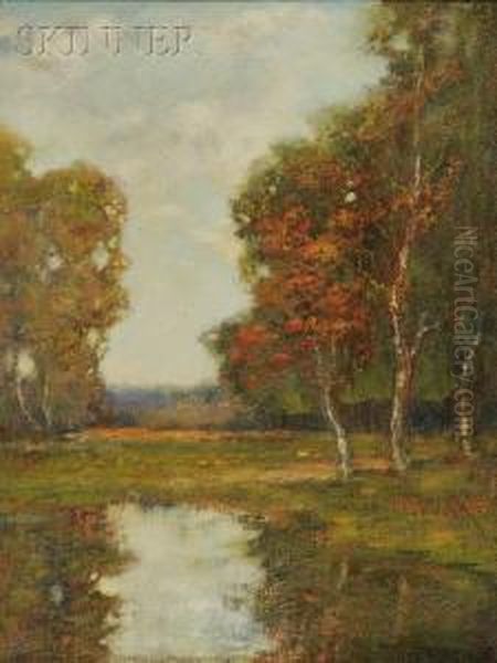 Autumn View With Stream - view 1