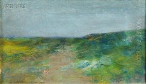 Landscape With Crescent Moon by Louis H. Richardson