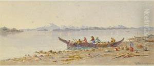Natives Loading Canoes