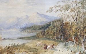 Cattle On The Shores Of A Loch by Thomas Miles Richardson
