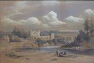 Bywell Castle by Thomas Miles Richardson