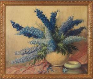 Hybrid Delphinium by Volney Allan Richardson