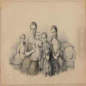 Siblings From The Zytphen Adeler Family by Ferdinand Reichardt