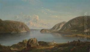 View Of The Narrows, Hudson River, New York by Ferdinand Reichardt