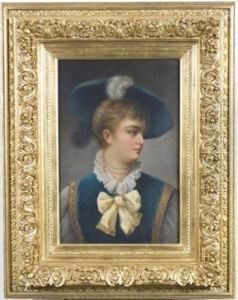 Elegant Ladies In Feathered Hats Elegant Ladies In Feathered Hats