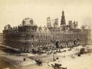 La Commune De Paris : L'hotel De Ville Avant Son Incendie by Pierre-Ambroise Richebourg