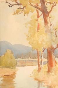 Trees Beside A Creek by James Crowe Richmond