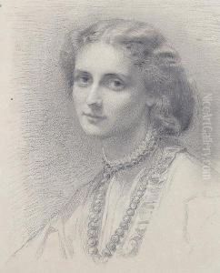 Portrait Of Charlotte Foster, The Artist's Wife by Sir William Blake Richmond