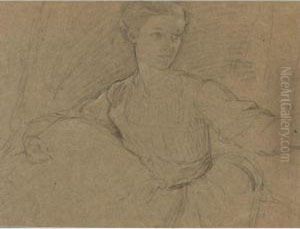 Portrait Of A Young Lady by Sir William Blake Richmond
