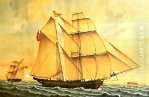 Ship's Portrait Watercolor, "silence Of Nevin