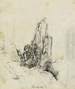 Study Of The Sofienalp Near Vienna by Albert Richter