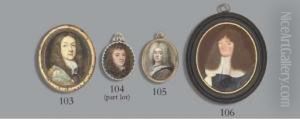 A Young Nobleman, In Ermine-bordered Brown Coat, White Cravat, Full-bottomed Powdered Wig by David Ii Richter