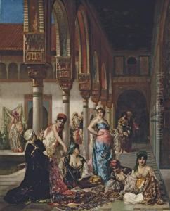 The Silk Merchant by Edouard Frederic Wilhelm Richter