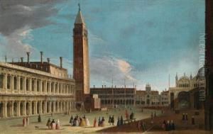 Der Markusplatz Invenedig; Veduta Di Piazza San Marco A Venezia