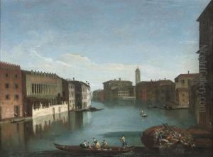 A View Of The Grand Canal, Venice by Giovanni Richter