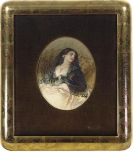 A Sleeping Beauty With A Black Shawl