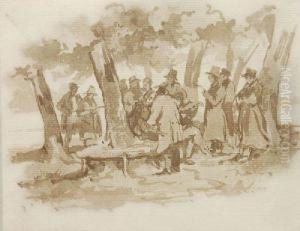 Herrenrunde by Johann Carl August Richter