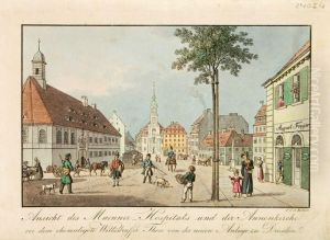 Ansicht Desmaenner-hospitals Und Der Annenkirche by Johann Heinrich Richter