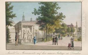Ansichts Desmonuments Auf Der Neuen Anlage Zu Dresden